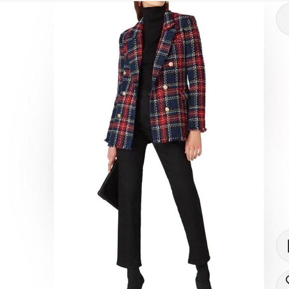 Blank NYC Plaid Double Breasted Prep School Blazer size Large - Picture 8 of 16